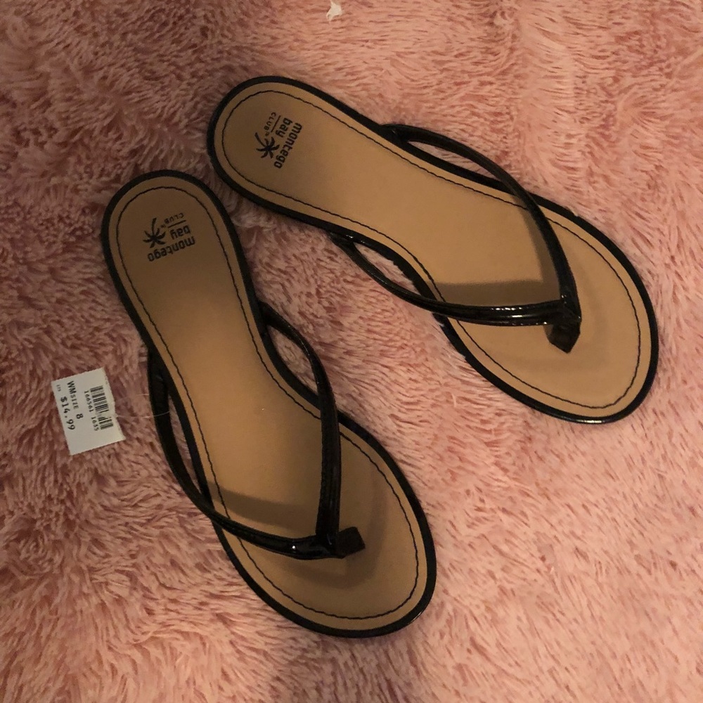black sandals
